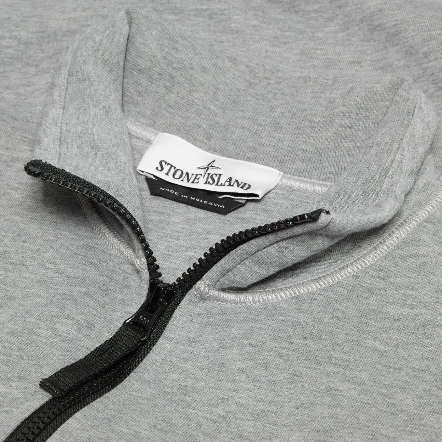 Stone Island Organic Cotton Half Zip Fleece