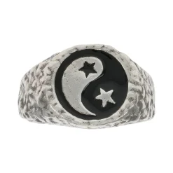 TwoJeys Enameled Yin Yang Ring