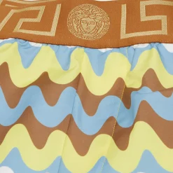 Versace Wave Greca Border Swim Short