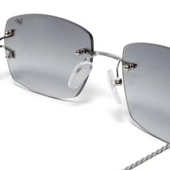 Vintage Frames Bal Harbour Drill Mount 24KT White Gold