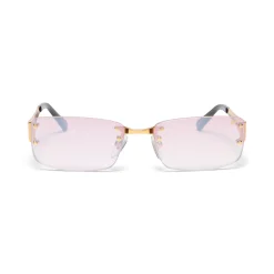 Vintage Frames Infamous Rimless Drill Mount 24KT Gold