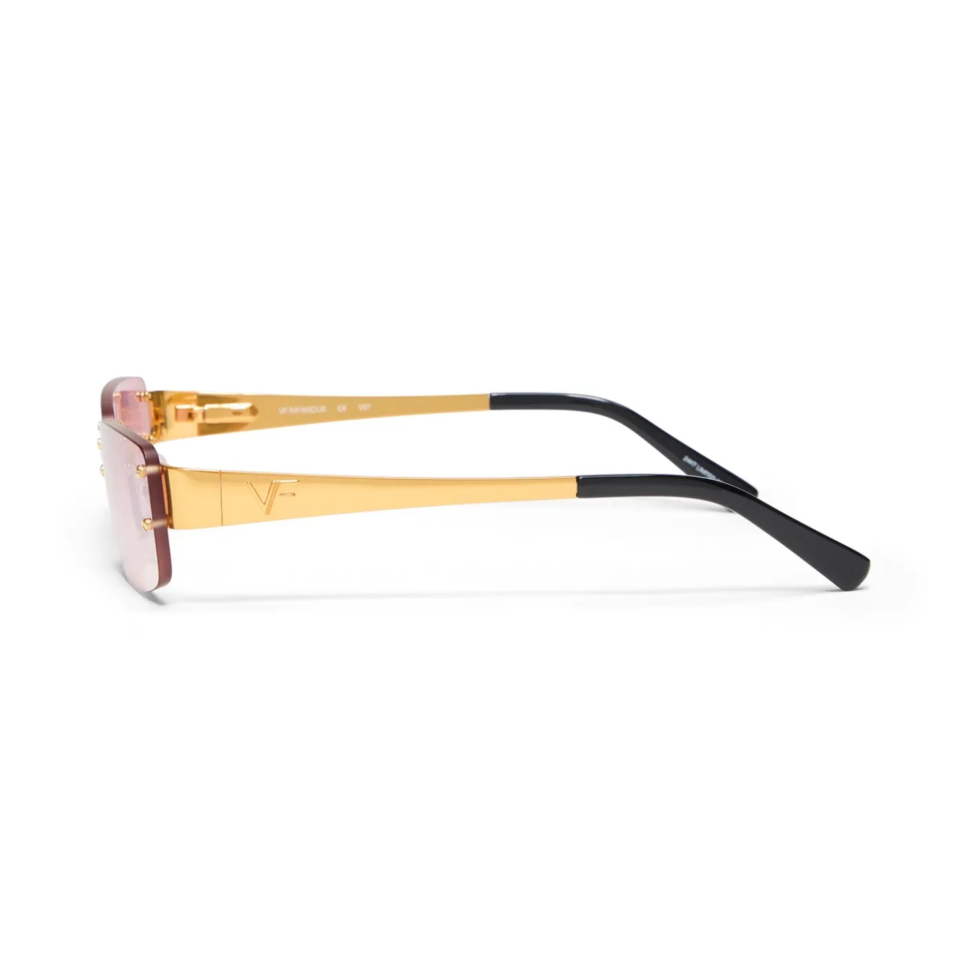 Vintage Frames Infamous Rimless Drill Mount 24KT Gold