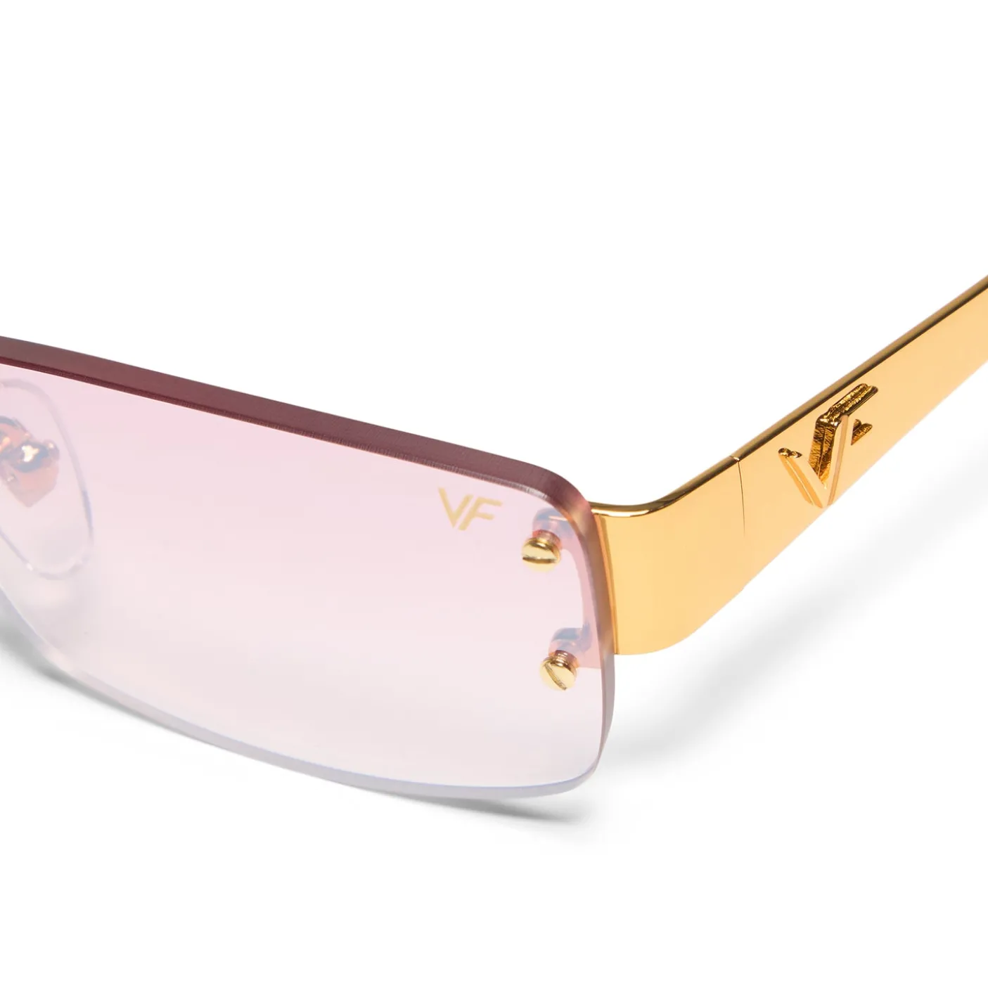 Vintage Frames Infamous Rimless Drill Mount 24KT Gold