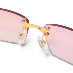 Vintage Frames Infamous Rimless Drill Mount 24KT Gold