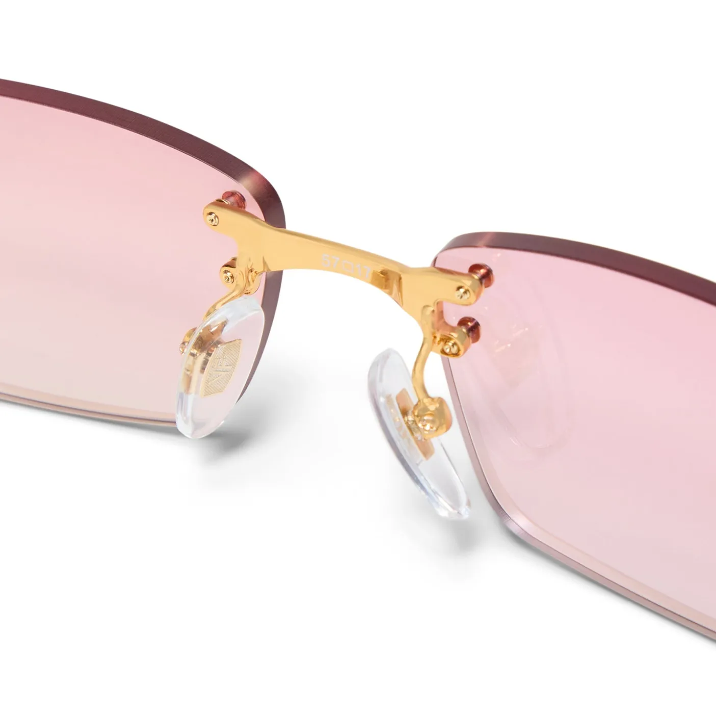 Vintage Frames Infamous Rimless Drill Mount 24KT Gold