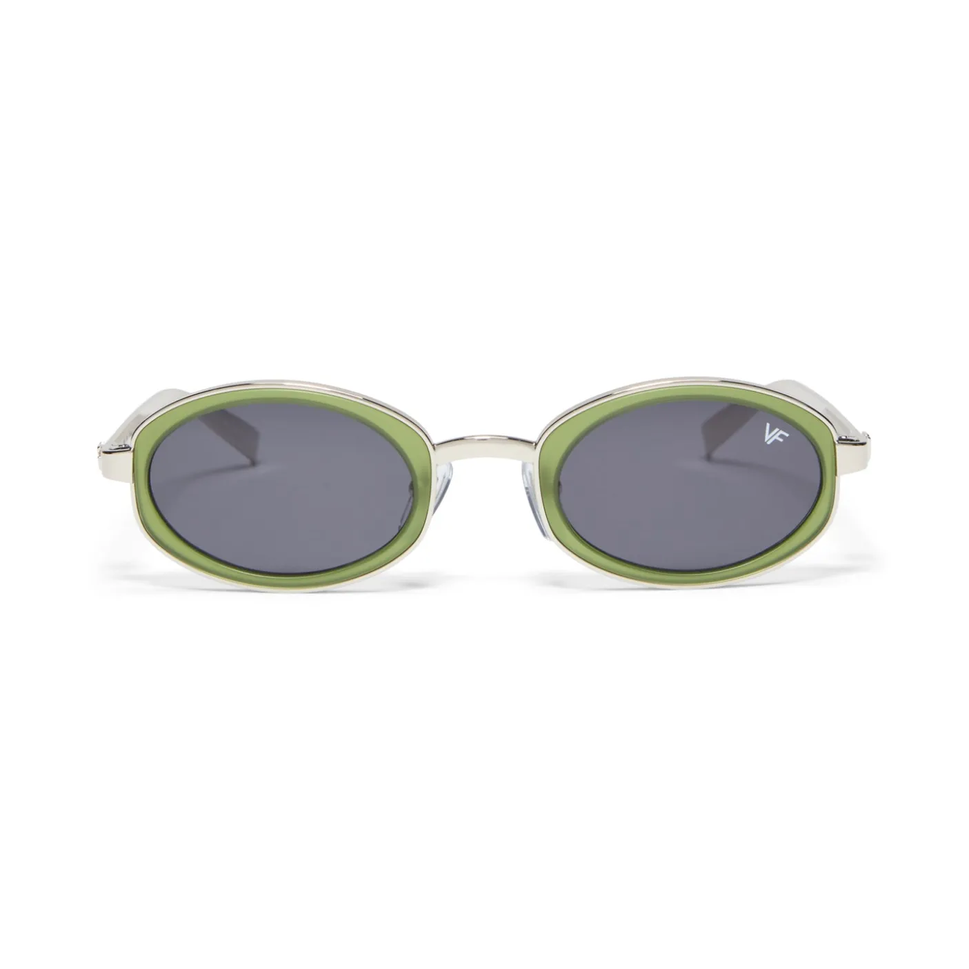 Vintage Frames Sincere 24KT White Gold and Matte Green